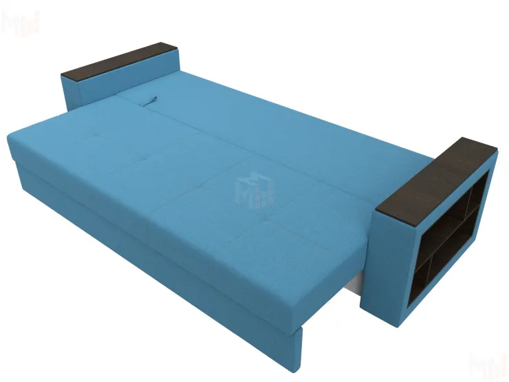 Диван прямой Дубай Лайт полки справа ( Голубой )