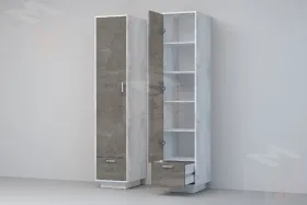 Пенал П-1 ПД Эго Бетон Светлый/Камень Темный