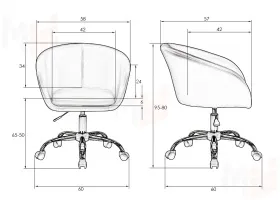 Офисное кресло для персонала DOBRIN BOBBY (кремовый)