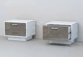 Тумба Т-5 ПД Эго Бетон Светлый/Камень Темный