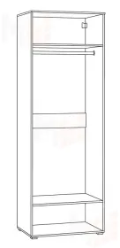 Шкаф Остин   13.224 серый графит