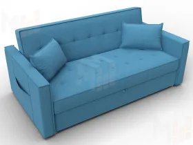 Диван прямой Лига-104 (160) ( Амур 10 голубой )