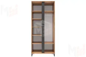 Шкаф 2-х дверный Богемия Дуб барокко/Зелёный