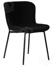 Стул обеденный DOBRIN MILO (черные ножки, черный букле (UF992-12))