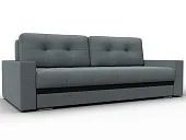 Диван прямой с декором Лига-096 НПБ ( Амур 07 серый;черный )