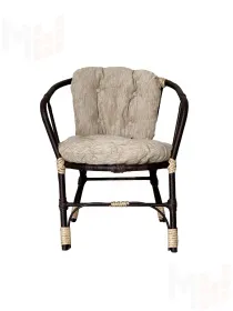 Комплект Багама с диваном и простыми бежевыми подушками (полиротанг)