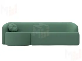 Диван прямой Лига-027 угол левый ( Амур зеленый )