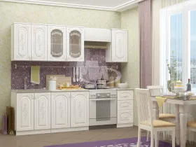 Кухня Лиза-2 МДФ белый 2,0
