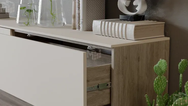 Тумба ТВ Порто с опорами - СМ-393.03.011  Баттл Рок, Сантьяго софт