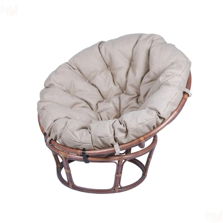 Кресло Папасан 23/01 с бежевой подушкой
