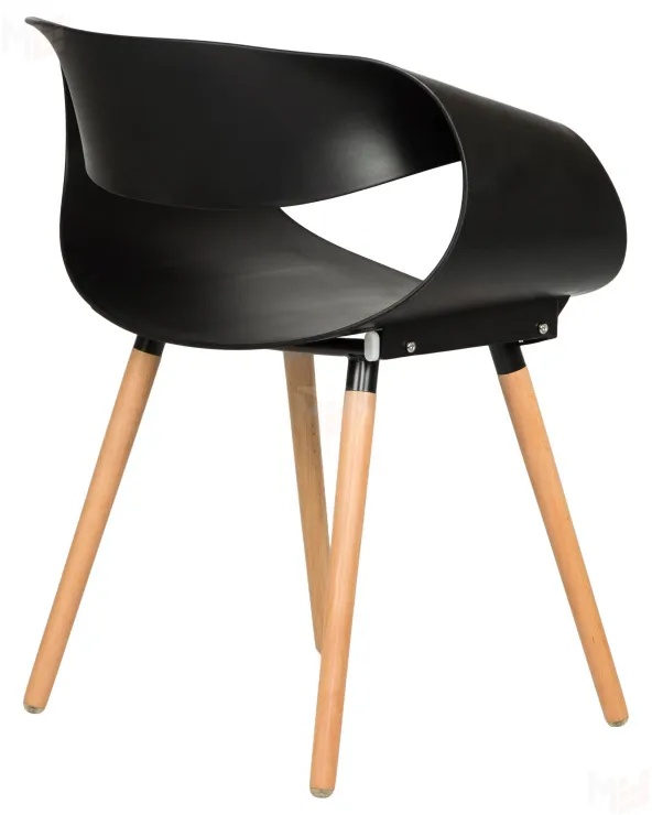 Стул обеденный DOBRIN ALIEN (ножки светлый бук, цвет чёрный (B-03))