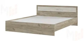 Кровать Гармония 1,6 КР-601 дуб крафт белый - дуб крафт серый
