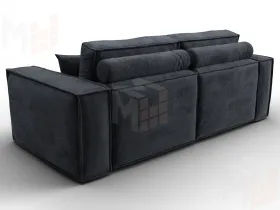 Диван прямой Лига-081 НПБ ( TOWER 11 темно-серый )