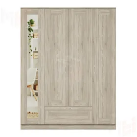 Шкаф Сириус 4 двери 1 ящик (1 зеркало) сонома