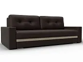 Диван прямой с декором Лига-096 НПБ ( Коричневый;Бежевый )