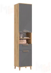 Пенал открытый Ирис Графит/Дуб Крафт