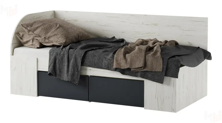 Кровать-софа КР900  Беатрис Крафт белый-Антрацит