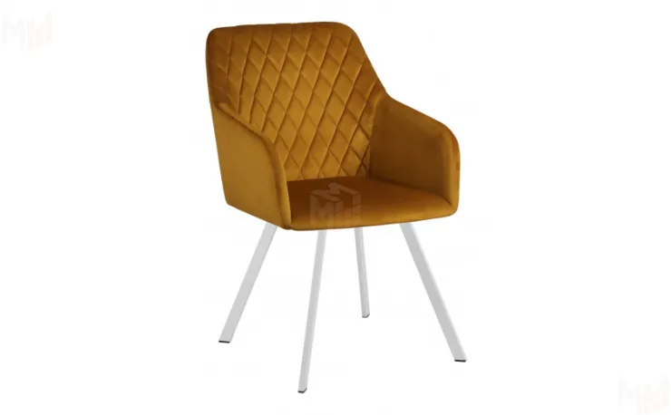 Кресло поворотное Барли Confetti chai tea/белый