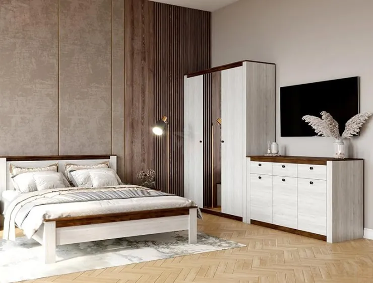 Шкаф трехдверный с зеркалом Даллас