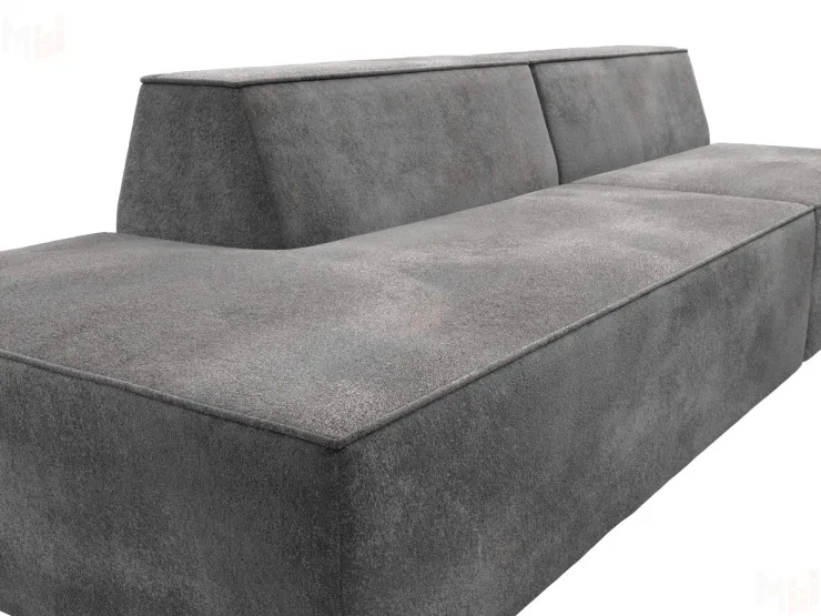 Диван прямой модульный Монс Модерн левый ( TOWER 10 серый )