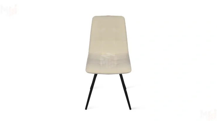 Стул Бруно (конус Т3) Черный муар матовый, Кожзам Бежевый