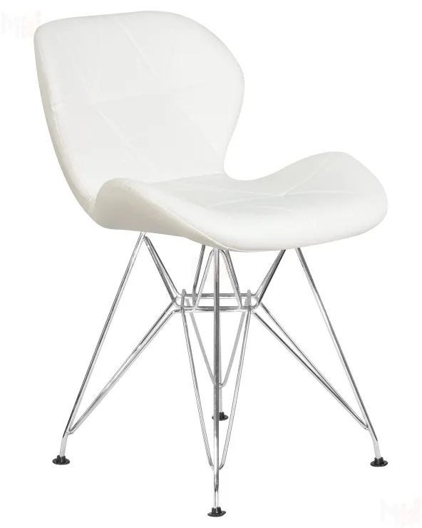 Стул обеденный DOBRIN BUTTERFLY CHROME (ножки хром, цвет белый)