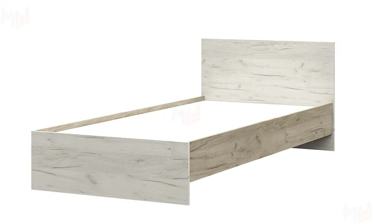 Кровать Басса КР-555 900 дуб крафт серый - дуб крафт белый