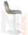 Стул барный DOBRIN TAILOR WHITE (серый велюр (MJ9-75))