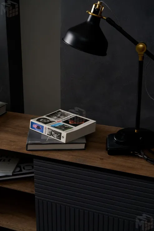 Тумба под ТВ Копенгаген с нишей (венге/серый графит)