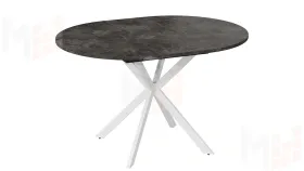 Стол обеденный раздвижной Мэдисон Тип 1 Белый муар, Ателье темный