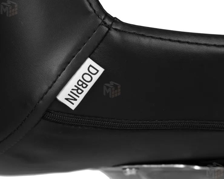 Стул барный DOBRIN ALDO (черный PU YP33-19, основание из нержавеющей стали)