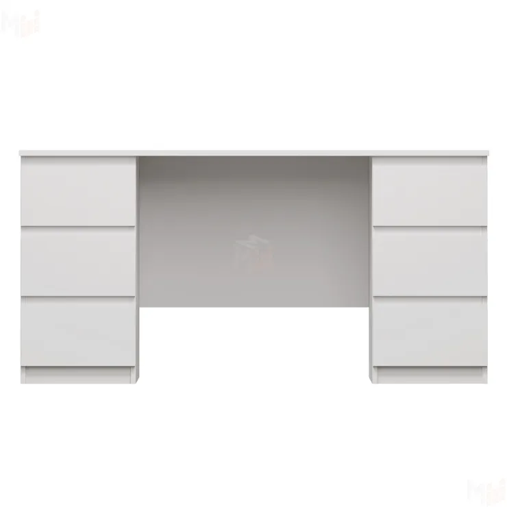 Стол письменный Кастор 6 ящиков белый