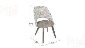 Стул Сириус тип 1 Графит / тк. №122 / тк.120