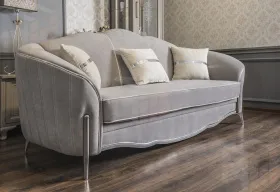 Диван Гравита 3х местный серый серебро