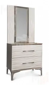 Зеркало Гравита для прикроватной тумбы белый глянец