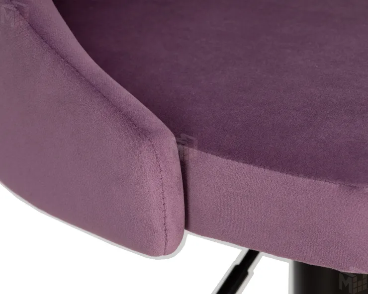 Стул барный DOBRIN JOSEPH BLACK (пудрово-сиреневый велюр (MJ9-52))