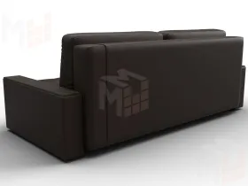 Диван прямой с декором Лига-096 НПБ ( Коричневый;Бежевый )