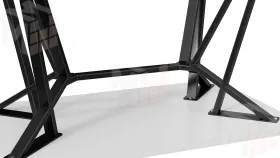 Стол обеденный Ройс Тип 1 Черный муар/Белый