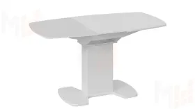 Стол обеденный Портофино - СМ(ТД)-105.01.11(1) Белый глянец, Стекло белое