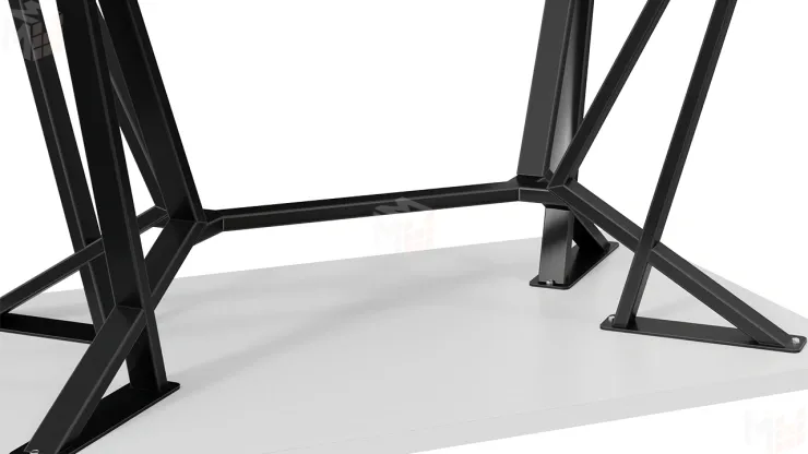 Стол обеденный Ройс Тип 1 Черный муар/Белый