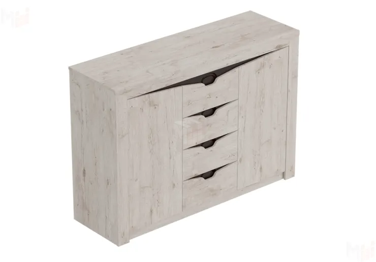 Тумба с четырьмя ящиками и двумя дверцами Соренто