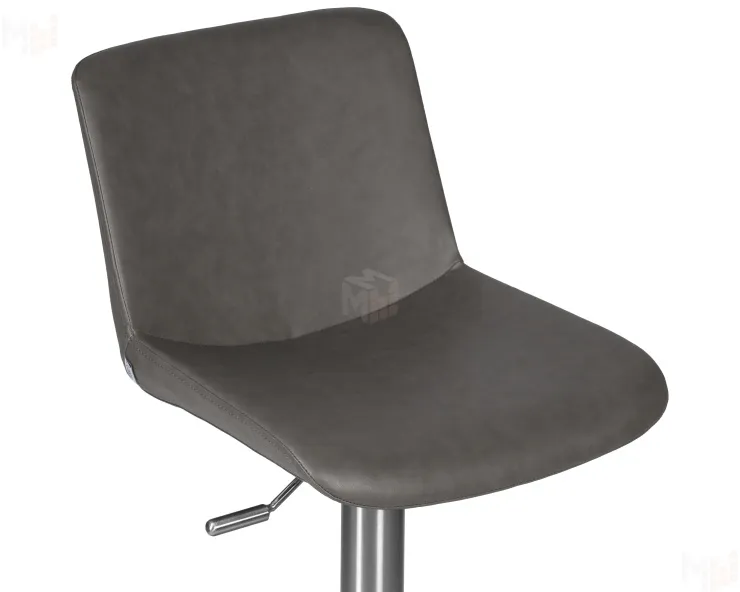 Стул барный DOBRIN ALDO (серый PU YP4, основание из нержавеющей стали)