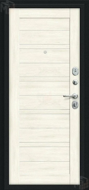 Входная металлическая дверь Сити Kale Букле черное/Nordic Oak