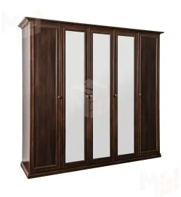 Шкаф Афина 5-дверный (2+1+2) с зеркалом караваджо