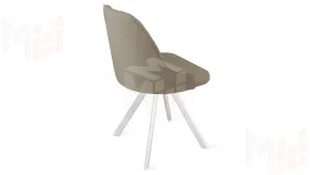 Стул Гранд К2 Белый матовый, Велюр Confetti Smoke