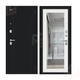 Входная металлическая дверь Флэш с зеркалом Off-white