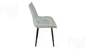 Стул Фэнди К1С  Черный муар, Велюр Confetti Silver