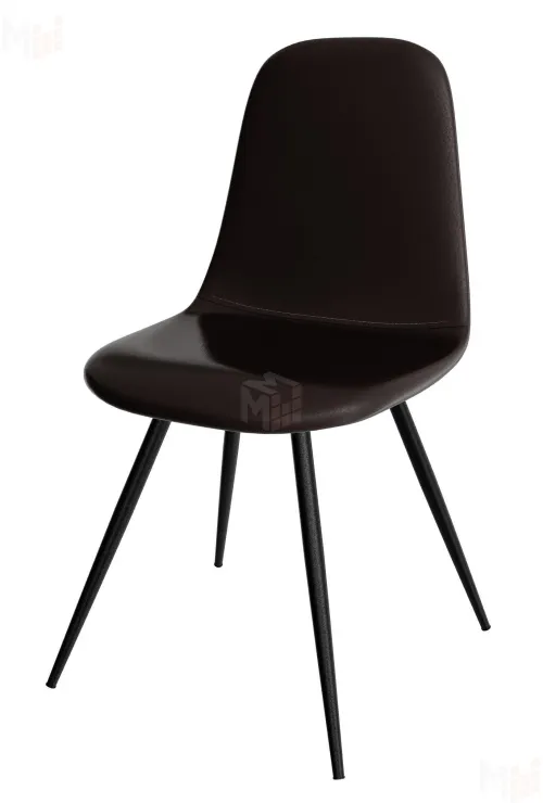 Стул Кассиопея (замша горький шоколад, ноги конус черный)