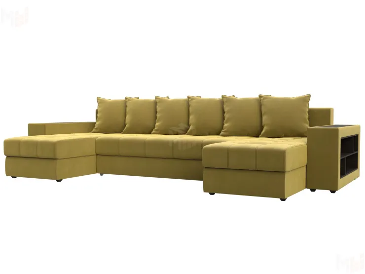 Диван П-образный Дубай полки справа