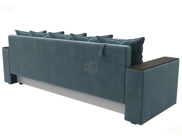 Диван прямой Дубай Лайт полки справа ( Бирюзовый )